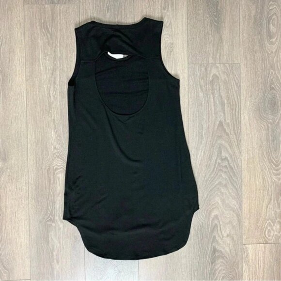 LNA Cardiff Dress Cut out High Low Hem T-Shirt Asymmetrical hem Black Size XS - Picture 12 of 16